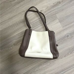 Kate Spade Brown & Cream Leather Tote Bag Women’s Handbag Excellent Condition